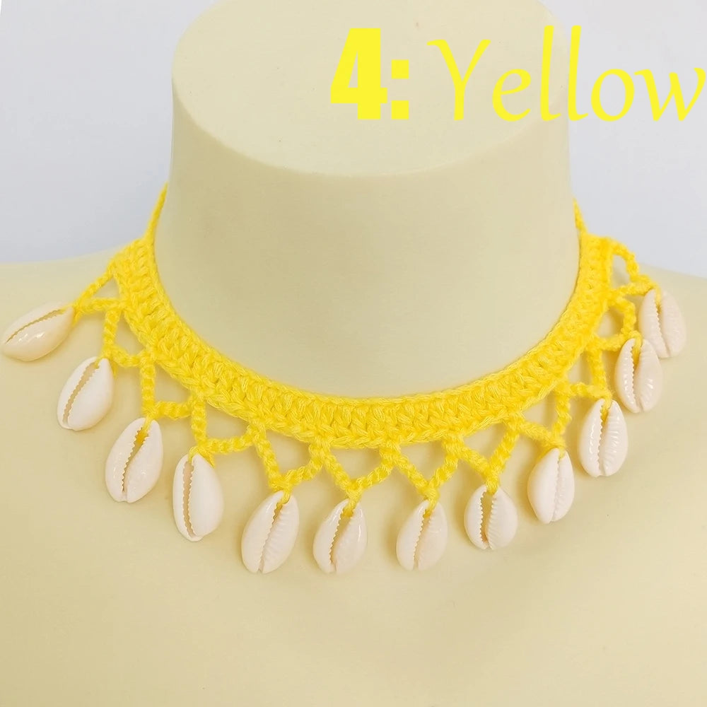 Summer Women Simple Seashell Anklet Chain Crochet Bohemian Foot Jewelry Beach Anklets On Foot Bracelets