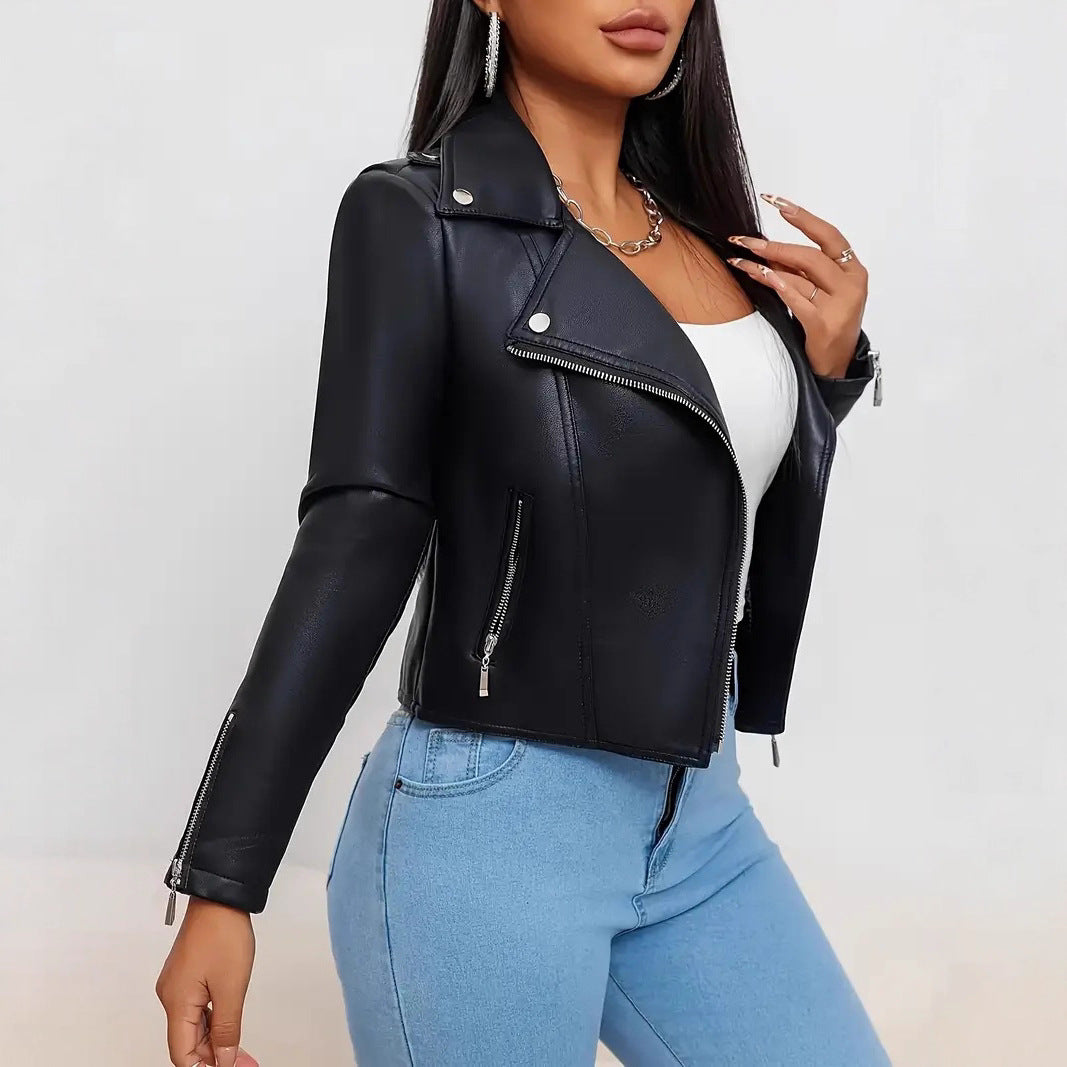 Rare High-end Black Leather Jacket