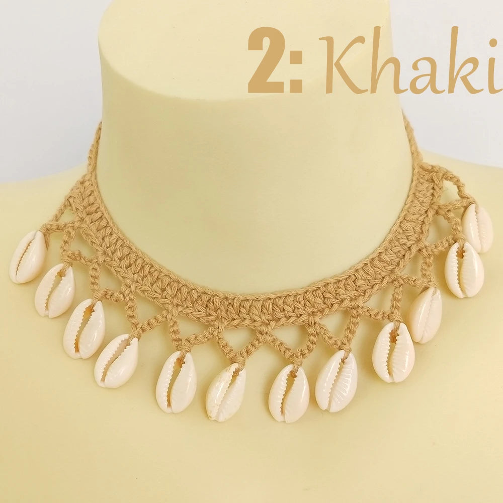 Summer Women Simple Seashell Anklet Chain Crochet Bohemian Foot Jewelry Beach Anklets On Foot Bracelets