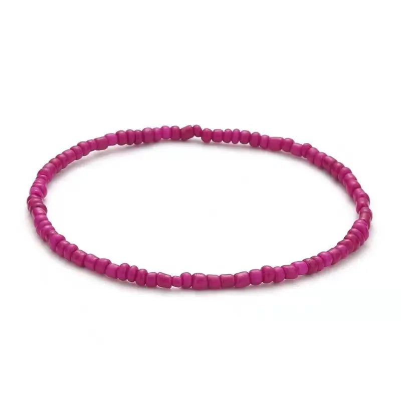 Colorful Beads Anklets Summer Beach Boho Women Elastic Rope Chains Adjustable Ankle Bracelet Beach Jewelry Vacation Accessories