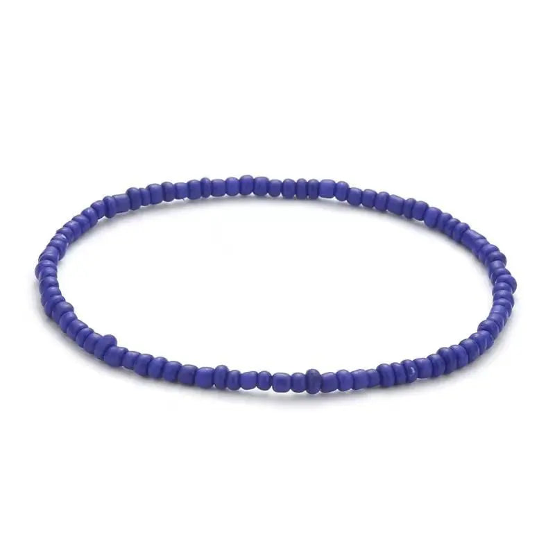 Colorful Beads Anklets Summer Beach Boho Women Elastic Rope Chains Adjustable Ankle Bracelet Beach Jewelry Vacation Accessories