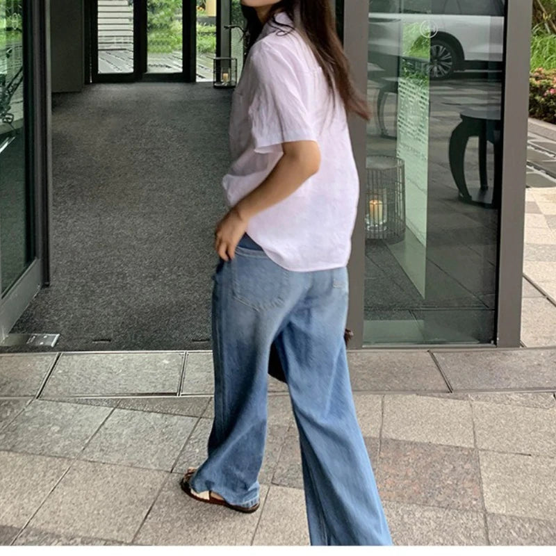 Linen Short-sleeved Shirt Women's Summer Design Sense Niche Commuting Loose Casual Shirt Temperament Top