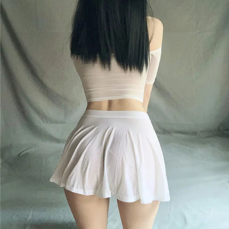 Summer Women's Skirts Sexy Mini Pleated Skirts Sexy Club Outfits for Women Girl Korea Black  Y2k A-line Stretchy Skirt