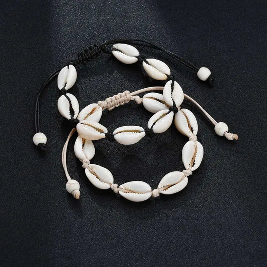 Summer Beach Shell Anklet For Women Bohemian Braided Rope Adjustable  Chain Bangle Girls Leisure Vacation Jewelry