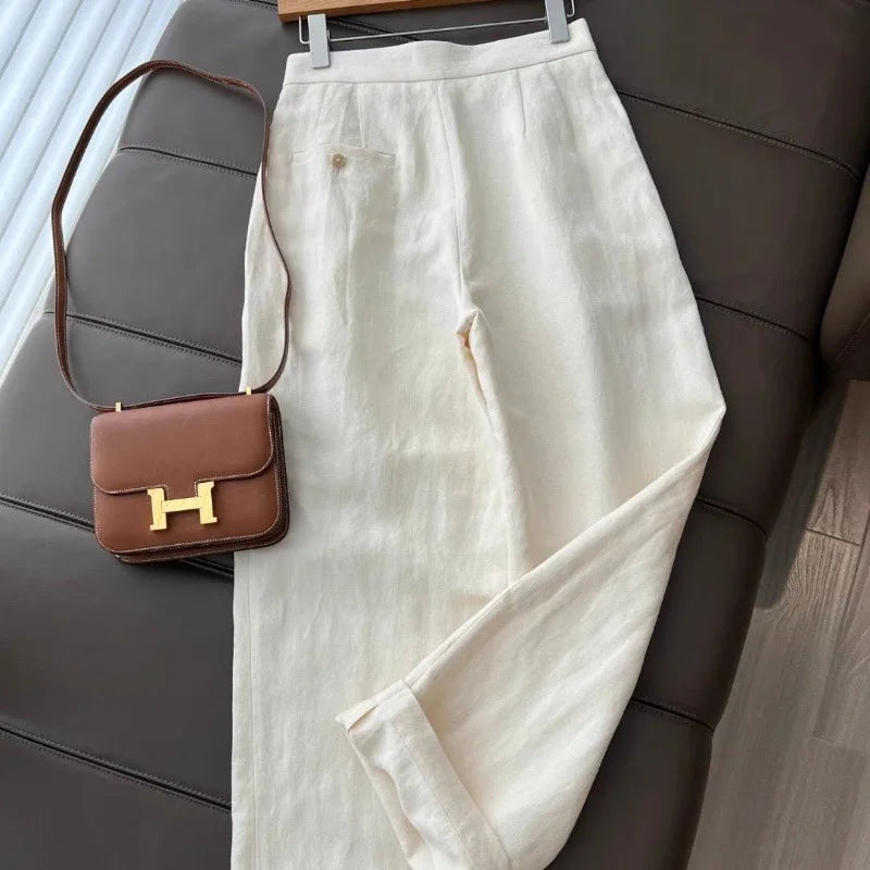 Womens Korean Style elegant 2 Piece Set Casual Vest Wide Leg Pants Summer Fashion Streetwear Outfits