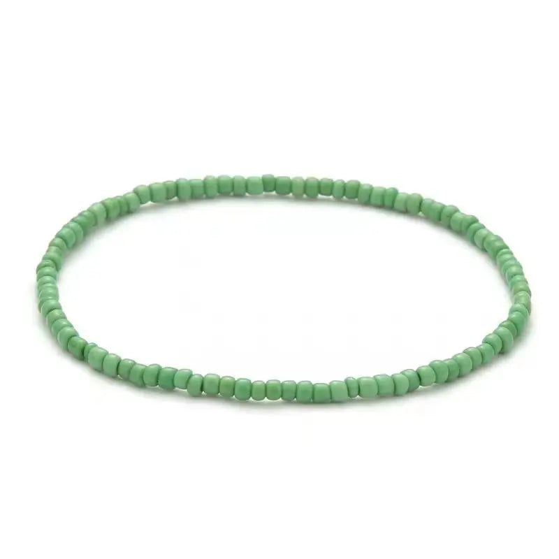 Colorful Beads Anklets Summer Beach Boho Women Elastic Rope Chains Adjustable Ankle Bracelet Beach Jewelry Vacation Accessories