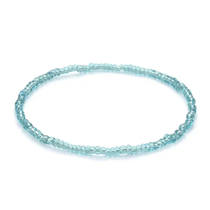 Colorful Beads Anklets Summer Beach Boho Women Elastic Rope Chains Adjustable Ankle Bracelet Beach Jewelry Vacation Accessories