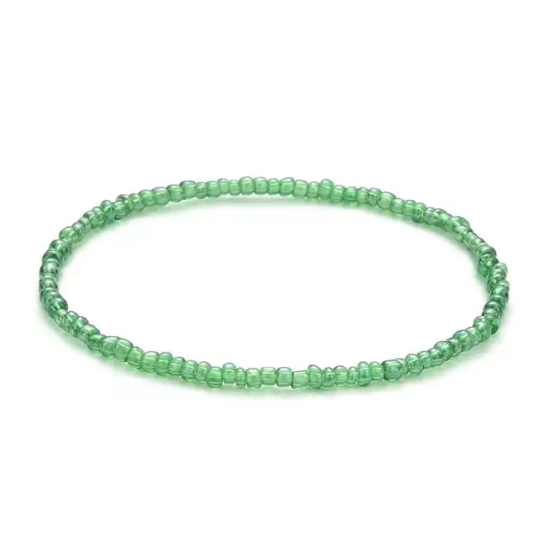 Colorful Beads Anklets Summer Beach Boho Women Elastic Rope Chains Adjustable Ankle Bracelet Beach Jewelry Vacation Accessories